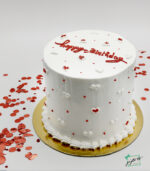Birthday Hearts Buttercream Cake