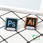 PS AI I Love You Enamel Pin Set