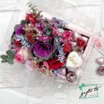 Pink Flower Box & Chocolates - Image 2