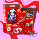 All Red Love Chocolate and Wine Gift Basket - Image 2