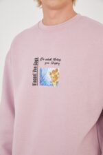 UNISEX VAN GOGH "Do Whatever Makes You Happy" Oversized Sweater in Pink - Image 2