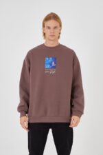 UNISEX VAN GOGH "Shining Stars For You" Oversized Sweater in Deep Pink - Image 2