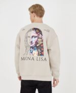 UNISEX "Top Notch" Oversized Mona Lisa Hoodie in Beige