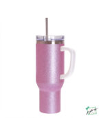 Pink Glitter Tumbler and Seasonal Fresh Bouquet Box - Image 2