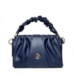 Angel Polo Premium Navy PU Leather Women's Handbag – Stylish & Versatile with Adjustable Shoulder Strap