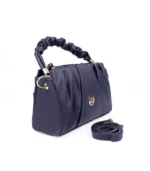 Angel Polo Premium Navy PU Leather Women's Handbag – Stylish & Versatile with Adjustable Shoulder Strap - Image 3