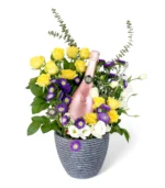 Sunlit Roses & Sparkling Wine Surprise