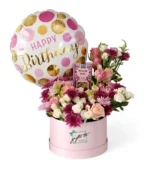 Seasonal Blooms with Pistachio Knefe and Balloon