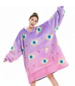 Unisex Enchnated Eyes Oversized Wearable Blanket Hoodie