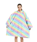 Unisex Rainbow Dreams Oversized Wearable Blanket Hoodie