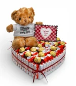 Missing You Every Day Kinder and Ferrero Chocolate Heart