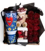 WATCH ME BLOOM Roses, Teddy & Chocolate Valentine Box