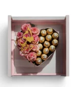 Oummi El Ghaliyeh Roses & Ferrero Acrylic Heart - Image 2