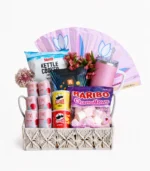 Pink Party Snack & Tumbler Gift Basket