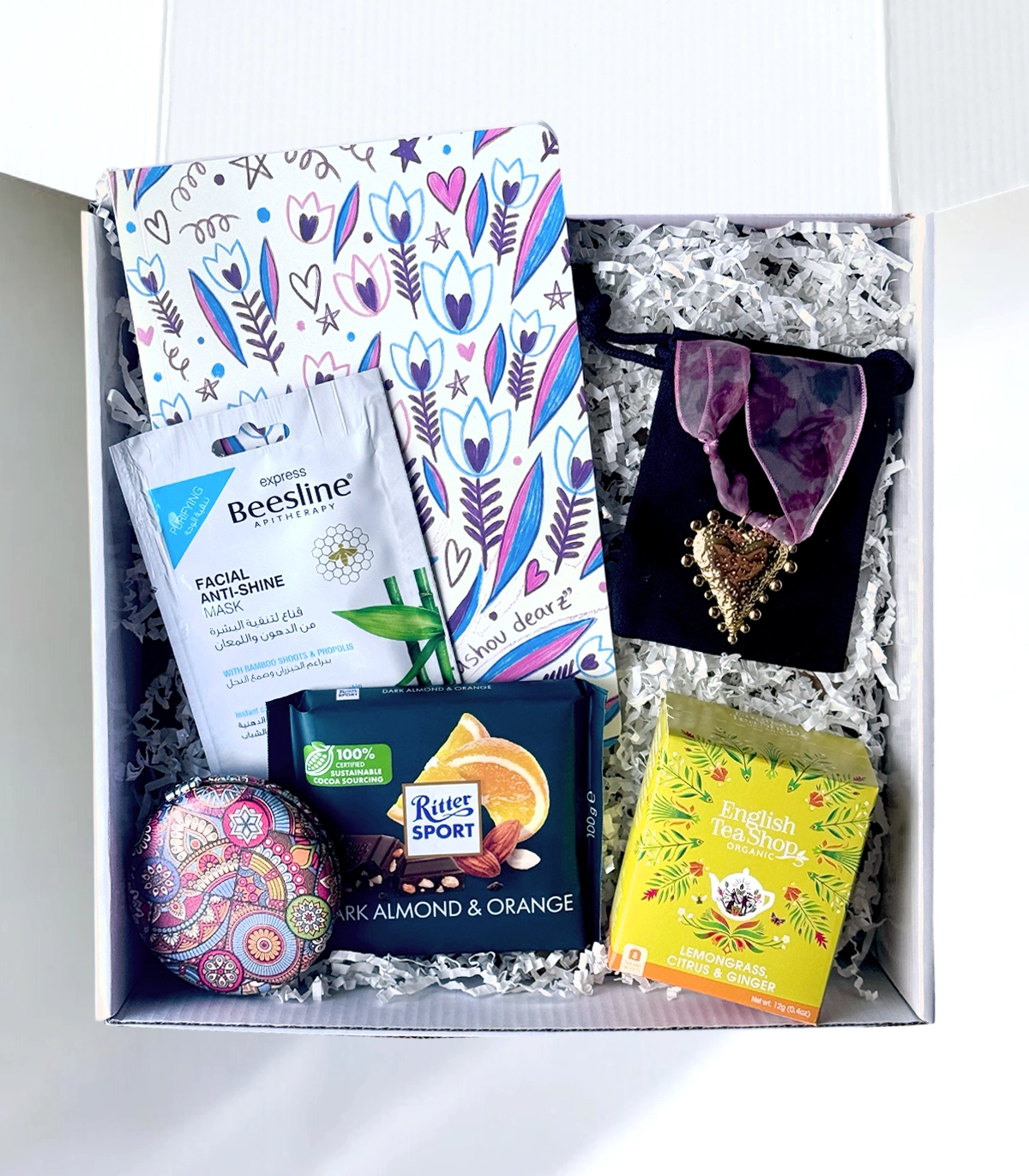 Notebook and Charm Gift Box Notebook Journal & Heart Charm Gift Set - Image 1