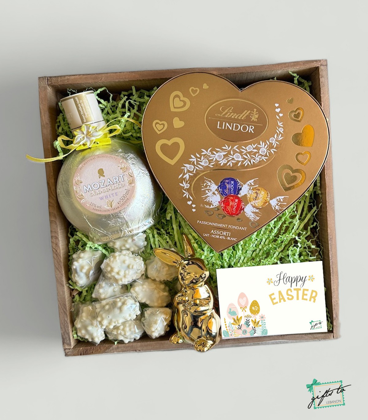 Luxe EASTER White Chocolate Liqueur Bunny Delight Gift Box